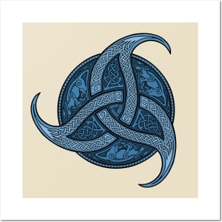 Trinity Knot - Blue Posters and Art